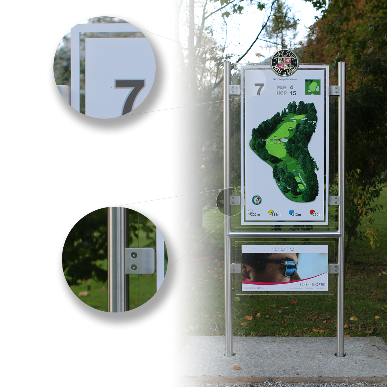 Informationstafeln Material