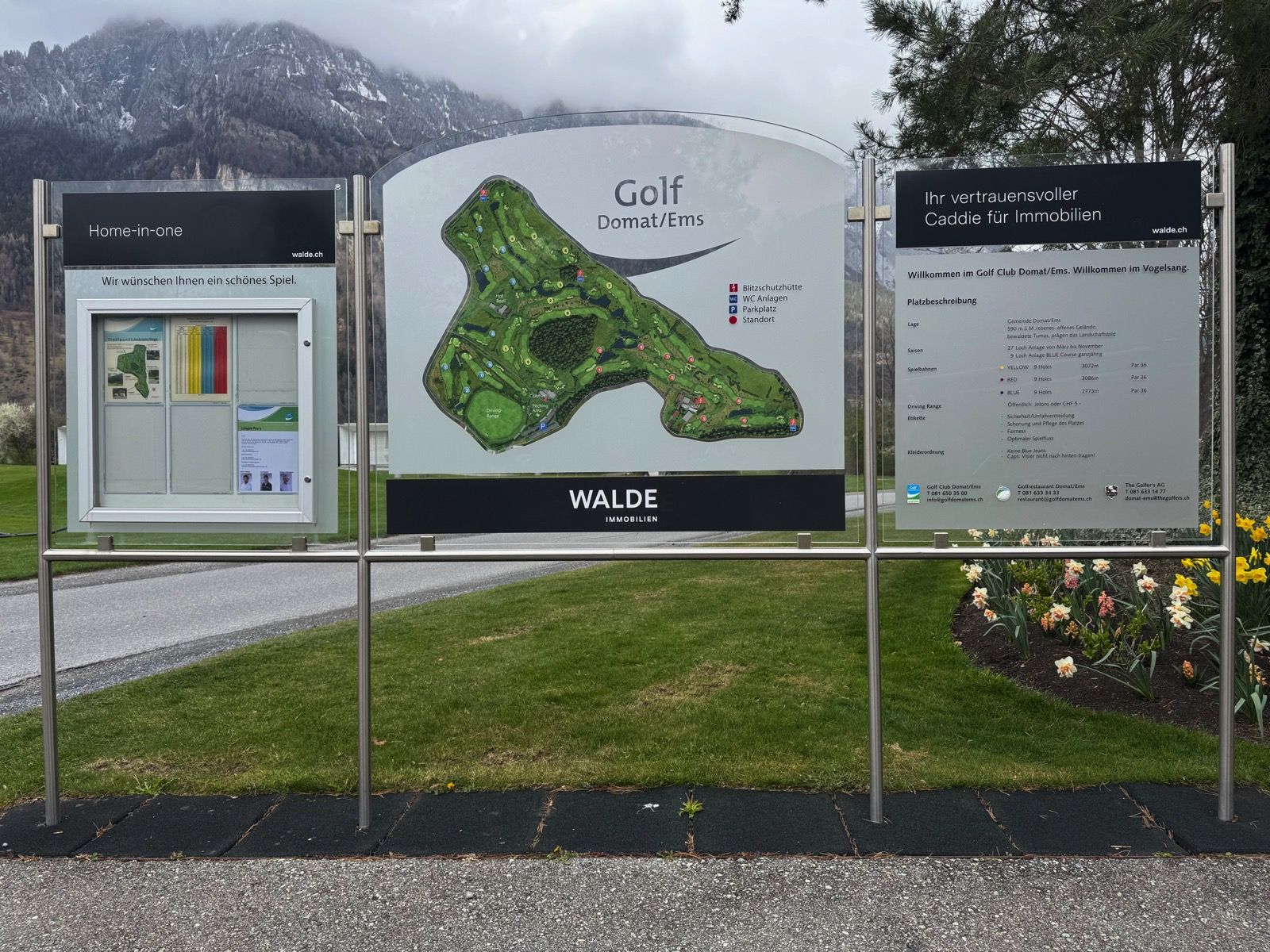 Informationstafel Golf Club Domat/Ems